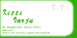 kitti varju business card